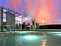 view of Bath Spa rooftop thermal swimmimg pool